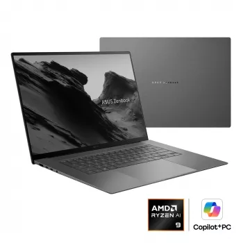 ASUS Zenbook S16 UM5606GA-SS180W Copilot+ PC AMD Ryzen AI 9 465 Nešiojamasis kompiuteris 40,6 cm (16 colių) 3K 32 GB LPDDR5x-SDRAM 1 TB SSD Wi-Fi 7 (802.11be) Windows 11 Home Olandiška pilka