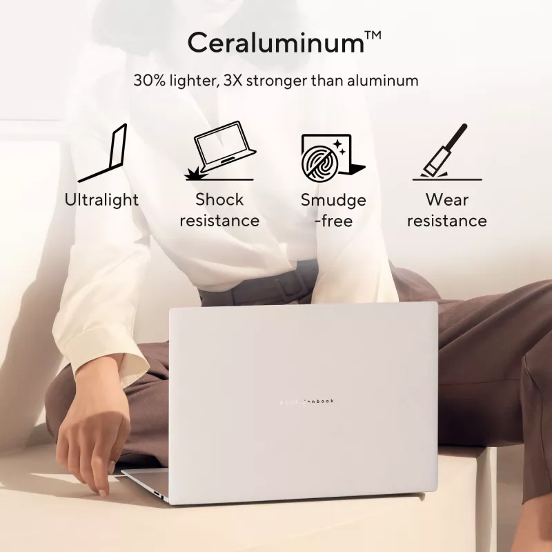 ASUS Zenbook S16 UM5606GA-SS180W Copilot+ PC AMD Ryzen AI 9 465 Nešiojamasis kompiuteris 40,6 cm (16 colių) 3K 32 GB LPDDR5x-SDRAM 1 TB SSD Wi-Fi 7 (802.11be) Windows 11 Home Olandiška pilka