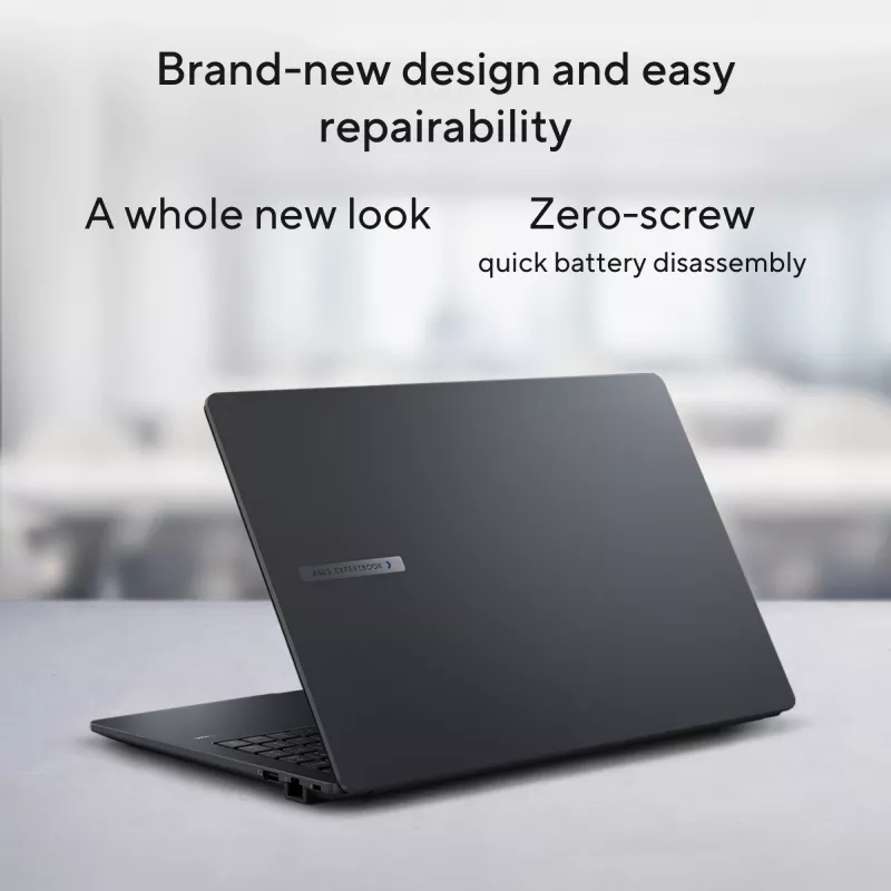 ASUS ExpertBook B1 B1503CVA-S78423X Intel Core 7 150U Nešiojamasis kompiuteris 39,6 cm (15,6 col.) Full HD 16 GB DDR5-SDRAM 512 GB SSD Wi-Fi 6E (802.11ax) Windows 11 Pro US International Pilka