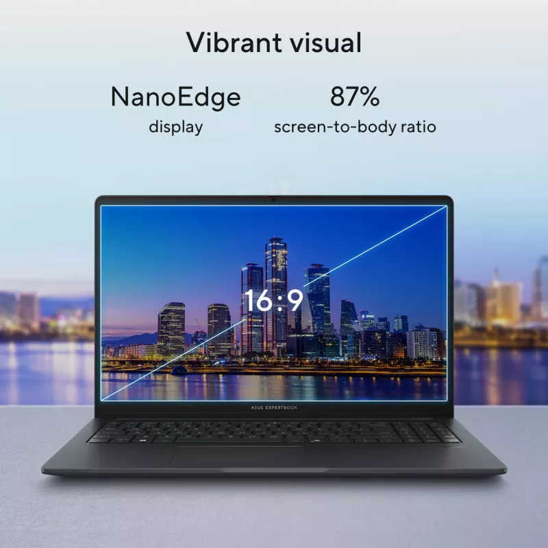 ASUS ExpertBook B1 B1503CVA-S78423X Intel Core 7 150U Nešiojamasis kompiuteris 39,6 cm (15,6 col.) Full HD 16 GB DDR5-SDRAM 512 GB SSD Wi-Fi 6E (802.11ax) Windows 11 Pro US International Pilka