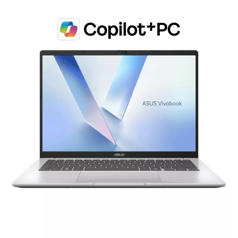 ASUS Vivobook 14 M1407GA-LY012W Copilot+ PC AMD Ryzen™ AI 7 445 Nešiojamasis kompiuteris 35.6 cm (14 colių) WUXGA 16 GB DDR5-SDRAM 512 GB SSD Wi-Fi 6 (802.11ax) Windows 11 Home Olandiška Sidabrinis