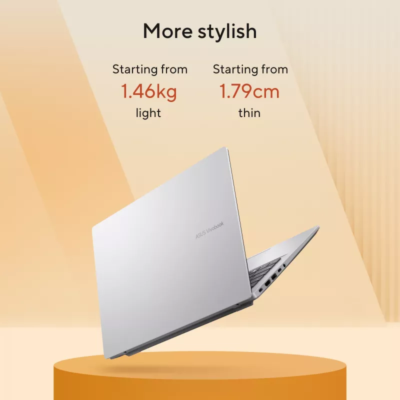 ASUS Vivobook 14 M1407GA-LY012W Copilot+ PC AMD Ryzen™ AI 7 445 Nešiojamasis kompiuteris 35.6 cm (14 colių) WUXGA 16 GB DDR5-SDRAM 512 GB SSD Wi-Fi 6 (802.11ax) Windows 11 Home Olandiška Sidabrinis