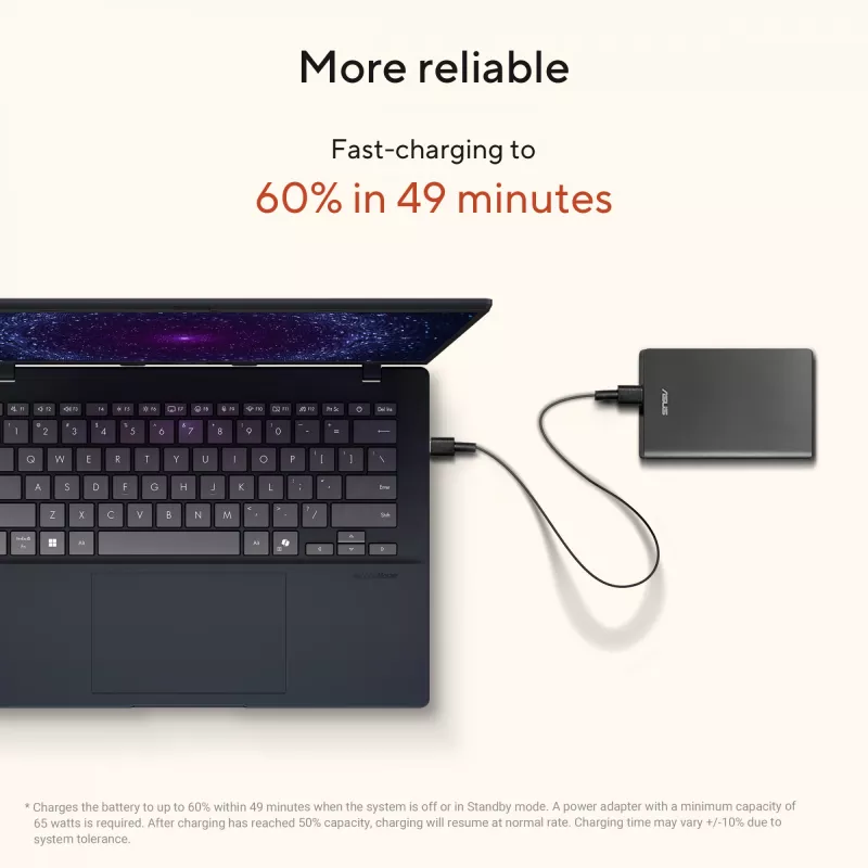 ASUS Vivobook 14 M1407GA-LY012W Copilot+ PC AMD Ryzen™ AI 7 445 Nešiojamasis kompiuteris 35.6 cm (14 colių) WUXGA 16 GB DDR5-SDRAM 512 GB SSD Wi-Fi 6 (802.11ax) Windows 11 Home Olandiška Sidabrinis