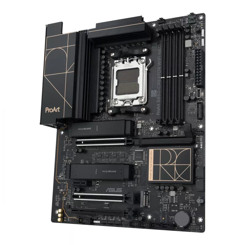 Motininė plokštė ASUS PROART B850-CREATOR WiFi NEO — AMD B850, Socket AM5, ATX, DDR5, 4 DIMM, 256 GB, Wi‑Fi 7, 5Gb Ethernet