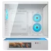 COUGAR CFV235 Vision vidutinio bokšto PC korpusas — ARGB, 23,3 cm (9,16 col.) LCD, grūdintas stiklas, balta, palaiko ATX/Micro-ITX, 2x3,5 col. + 2x2,5 col.