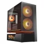 COUGAR PC Midi Tower korpusas CFV235 Vision — ARGB, 23,3 cm (9,16 col.) LCD 1920×462, tinklelis, priekyje 2×160 mm, gale 1×120 mm, juodas