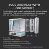 COUGAR PC Midi Tower korpusas CFV235 Vision — ARGB, 23,3 cm (9,16 col.) LCD 1920×462, tinklelis, priekyje 2×160 mm, gale 1×120 mm, juodas