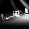 COUGAR PC Midi Tower korpusas CFV235 Vision — ARGB, 23,3 cm (9,16 col.) LCD 1920×462, tinklelis, priekyje 2×160 mm, gale 1×120 mm, juodas