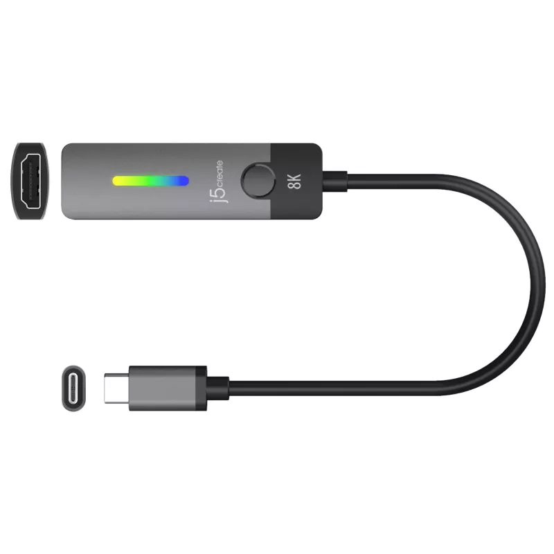 USB-C į HDMI 8K adapteris j5create JCA157-N, 10 m laidas