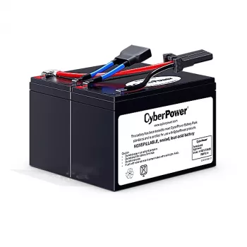 Keičiamasis UPS baterijų blokas CYBERPOWER RBP0014 — sandariai uždaryta švino rūgštis (VRLA) 24 V, 2 baterijos, 4,09 kg, juodas