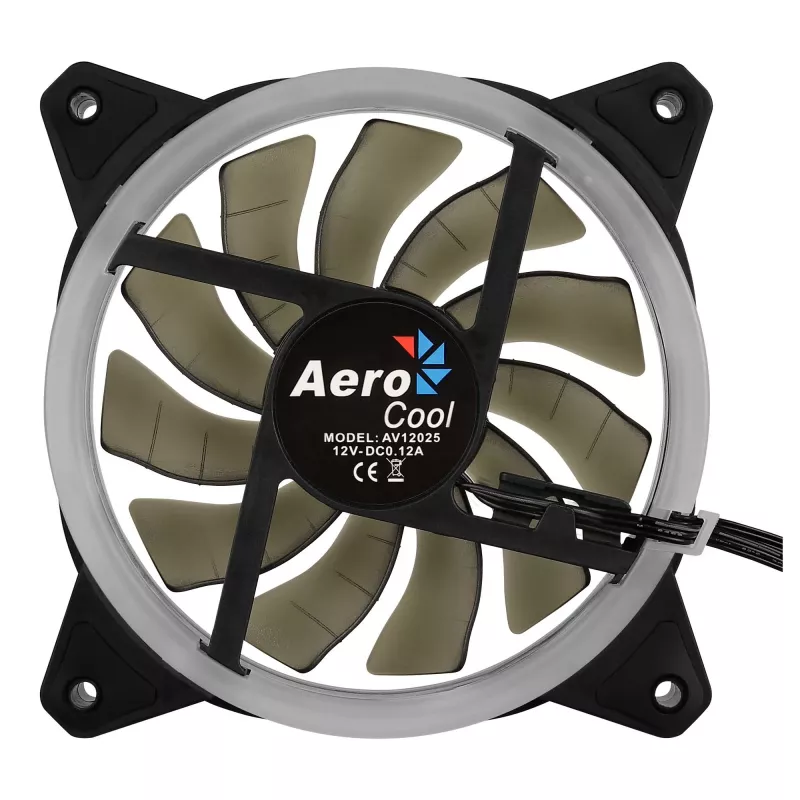 Aerocool Rev RGB kompiuterio korpuso ventiliatorius 12 cm juodas