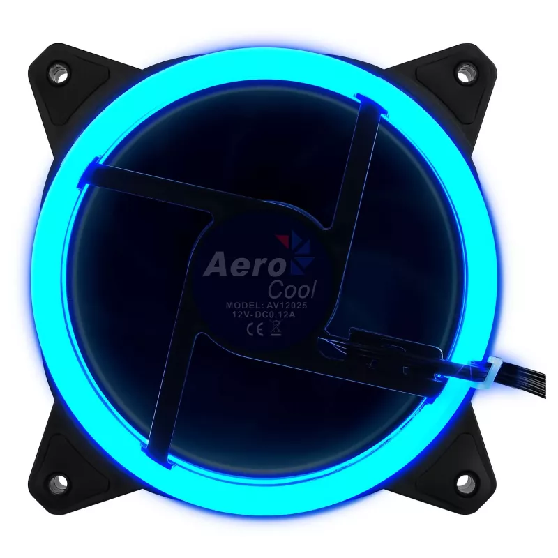 Aerocool Rev RGB kompiuterio korpuso ventiliatorius 12 cm juodas