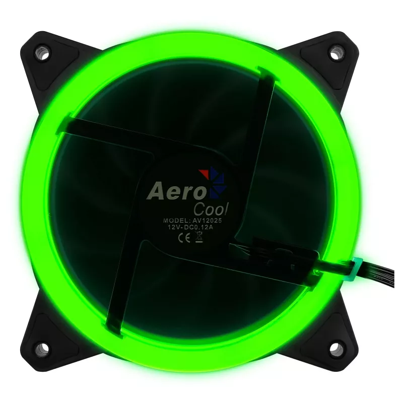 Aerocool Rev RGB kompiuterio korpuso ventiliatorius 12 cm juodas