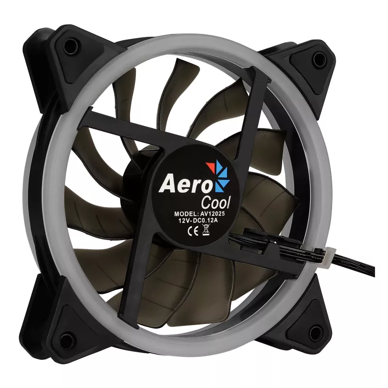 Aerocool Rev RGB kompiuterio korpuso ventiliatorius 12 cm juodas