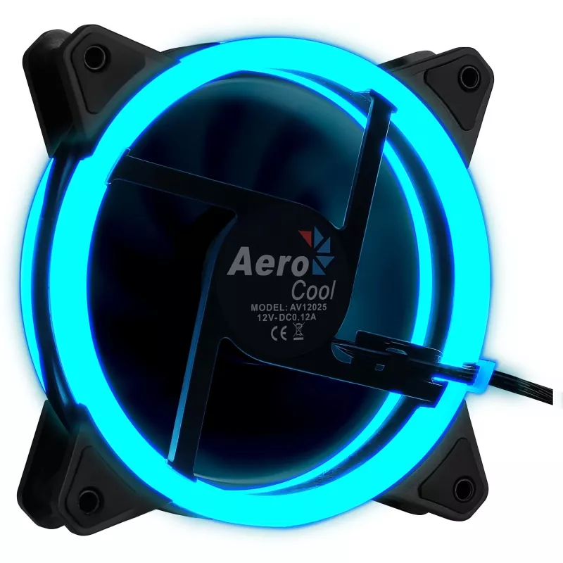 Aerocool Rev RGB kompiuterio korpuso ventiliatorius 12 cm juodas