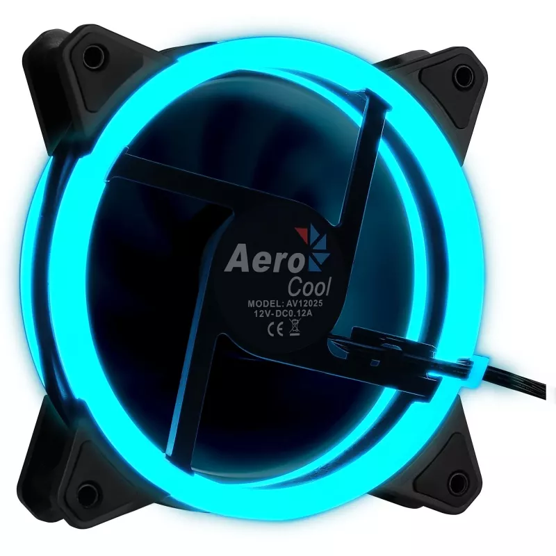 Aerocool Rev RGB kompiuterio korpuso ventiliatorius 12 cm juodas