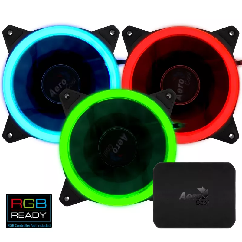 Aerocool Rev RGB Pro kompiuterio korpuso ventiliatorius 12 cm juodas