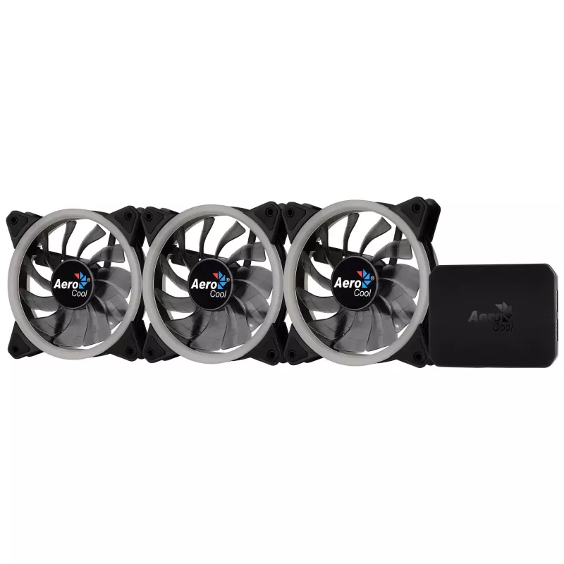 Aerocool Rev RGB Pro kompiuterio korpuso ventiliatorius 12 cm juodas