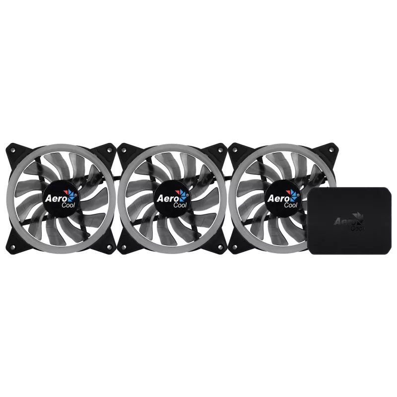 Aerocool Rev RGB Pro kompiuterio korpuso ventiliatorius 12 cm juodas