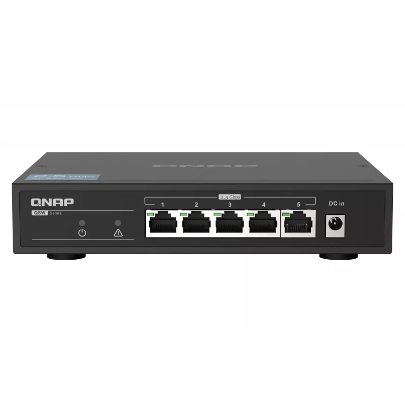 QNAP QSW-1105-5T tinklo komutatorius Nevaldomas Gigabit Ethernet (10/100/1000) Juodas
