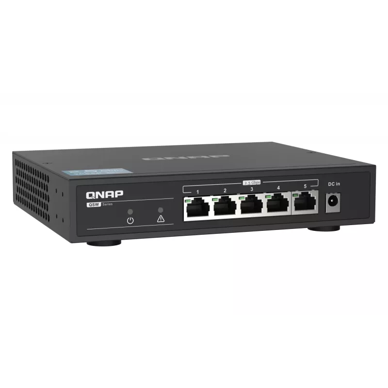 QNAP QSW-1105-5T tinklo komutatorius Nevaldomas Gigabit Ethernet (10/100/1000) Juodas