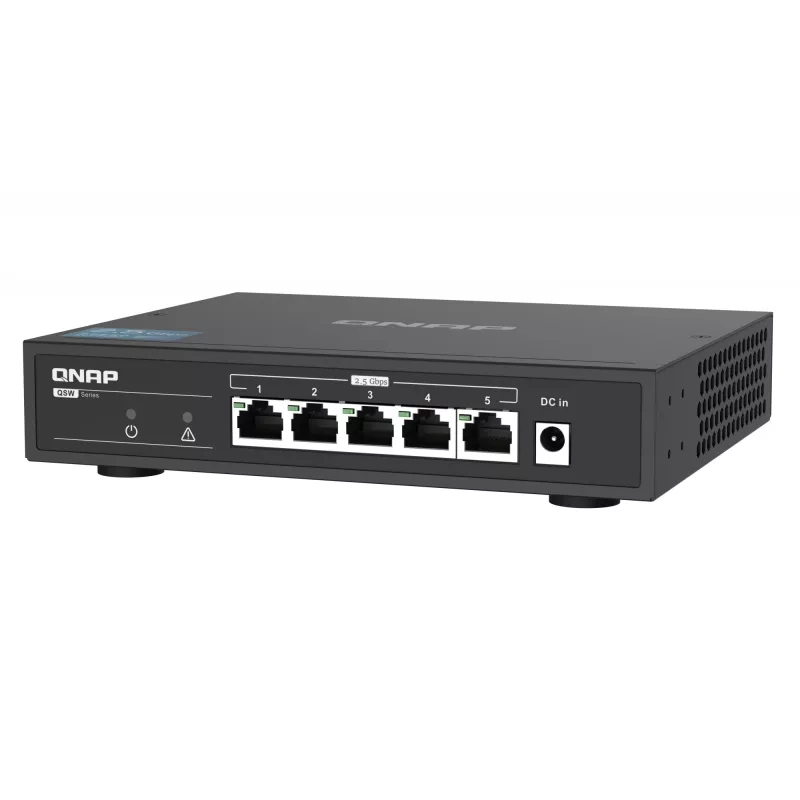 QNAP QSW-1105-5T tinklo komutatorius Nevaldomas Gigabit Ethernet (10/100/1000) Juodas