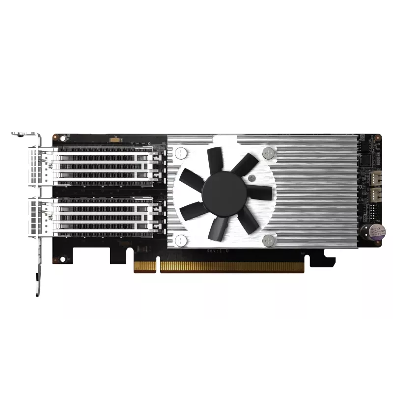 QNAP QXG-100G2SF-E810 tinklo plokštė Vidinis Šviesolaidis 100000 Mbit/s