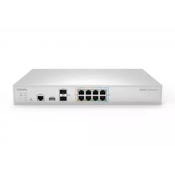 EnGenius Cloud valdomas saugos tinklų sietuvas 2 x 2,5 GbE LAN ir 6 x 2,5 GbE WAN ir 2 SFP+ prievadai