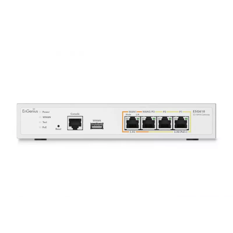 EnGenius Cloud valdomas saugos tinklų sietuvas 2 x 2,5 GbE LAN ir 2 x 2,5 GbE WAN
