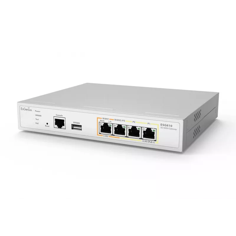 EnGenius Cloud valdomas saugos tinklų sietuvas 2 x 2,5 GbE LAN ir 2 x 2,5 GbE WAN
