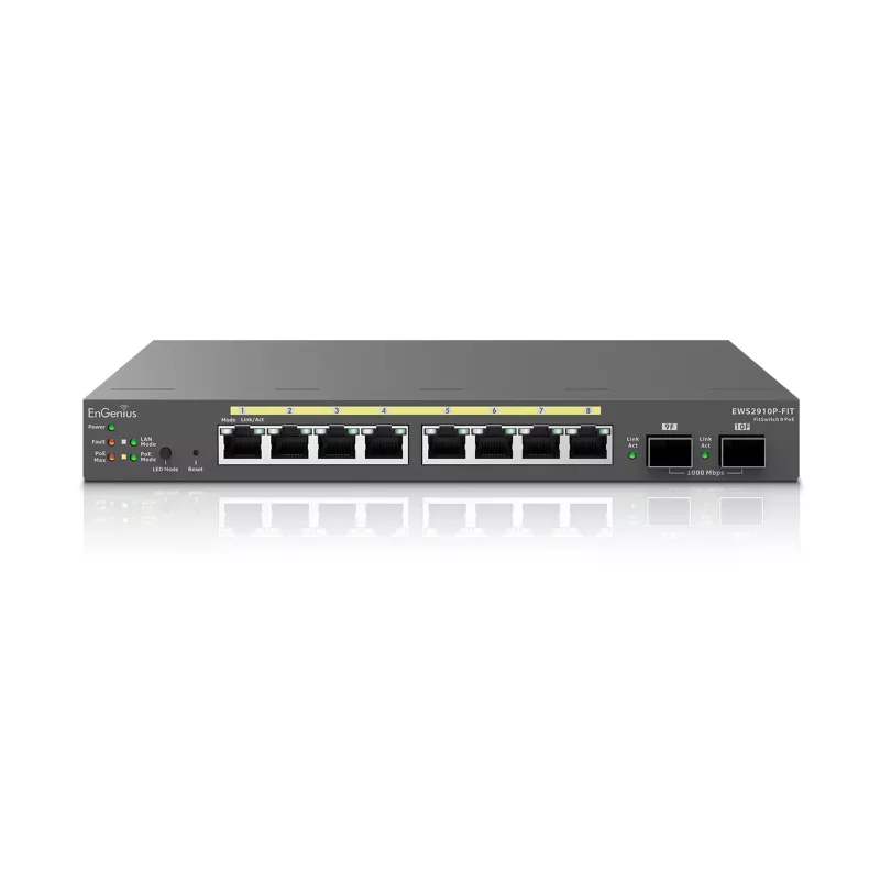 Valdomas komutatorius EnGenius FitSwitch 8 PoE 8x Gigabit Ethernet prievadai