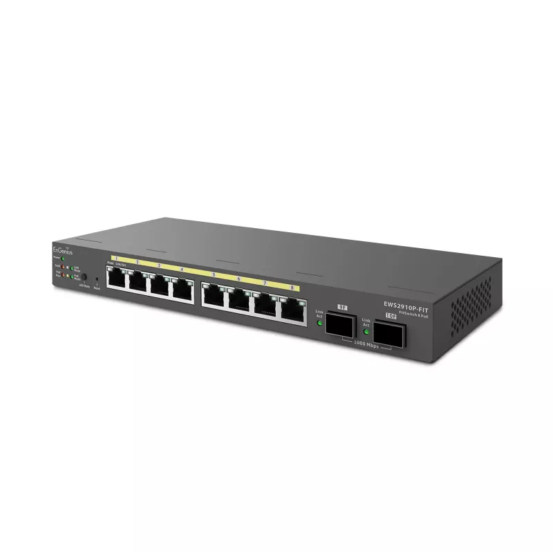 Valdomas komutatorius EnGenius FitSwitch 8 PoE 8x Gigabit Ethernet prievadai