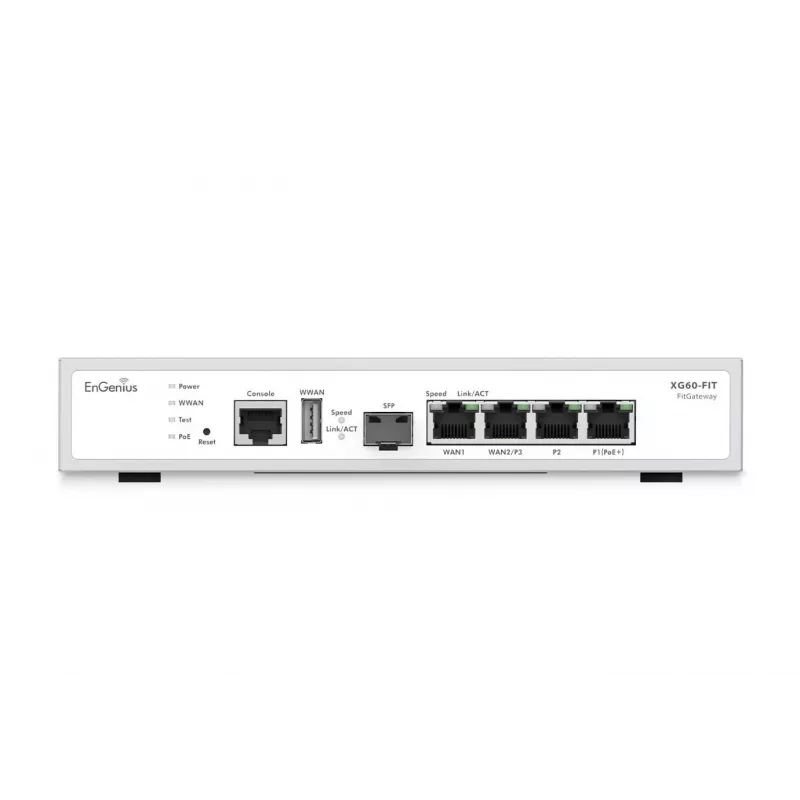 EnGenius FitXpress valdomas tinklų sietuvas 2 x GbE LAN ir 2 x GbE WAN bei 1 SFP prievadas