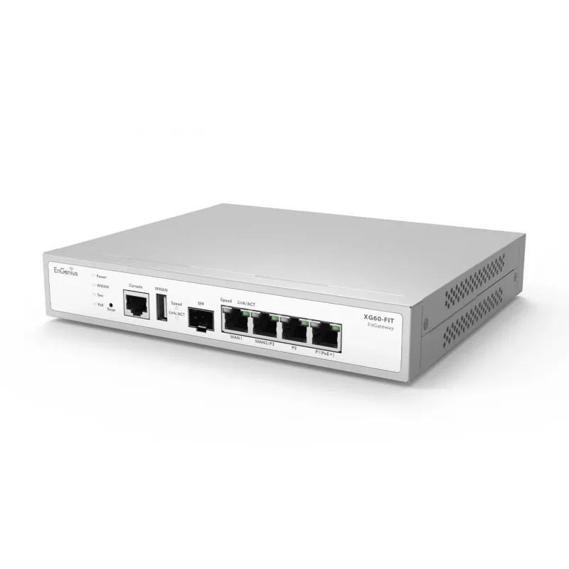 EnGenius FitXpress valdomas tinklų sietuvas 2 x GbE LAN ir 2 x GbE WAN bei 1 SFP prievadas