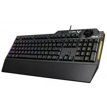 ASUS TUF Gaming K1 klaviatūra USB juoda viso dydžio RGB LED