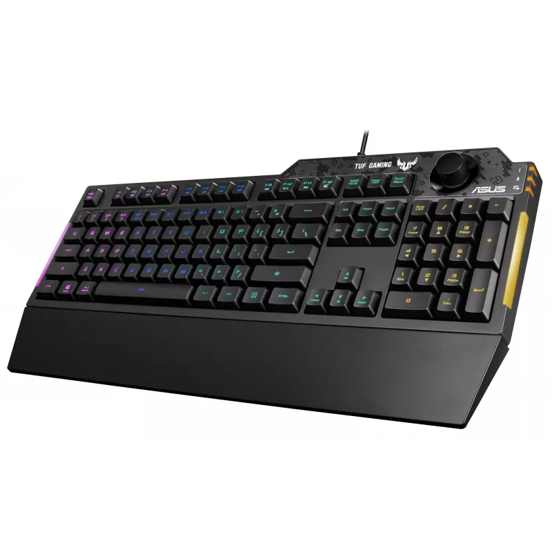 ASUS TUF Gaming K1 klaviatūra USB juoda viso dydžio RGB LED