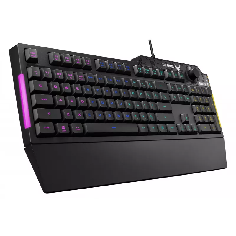ASUS TUF Gaming K1 klaviatūra USB juoda viso dydžio RGB LED