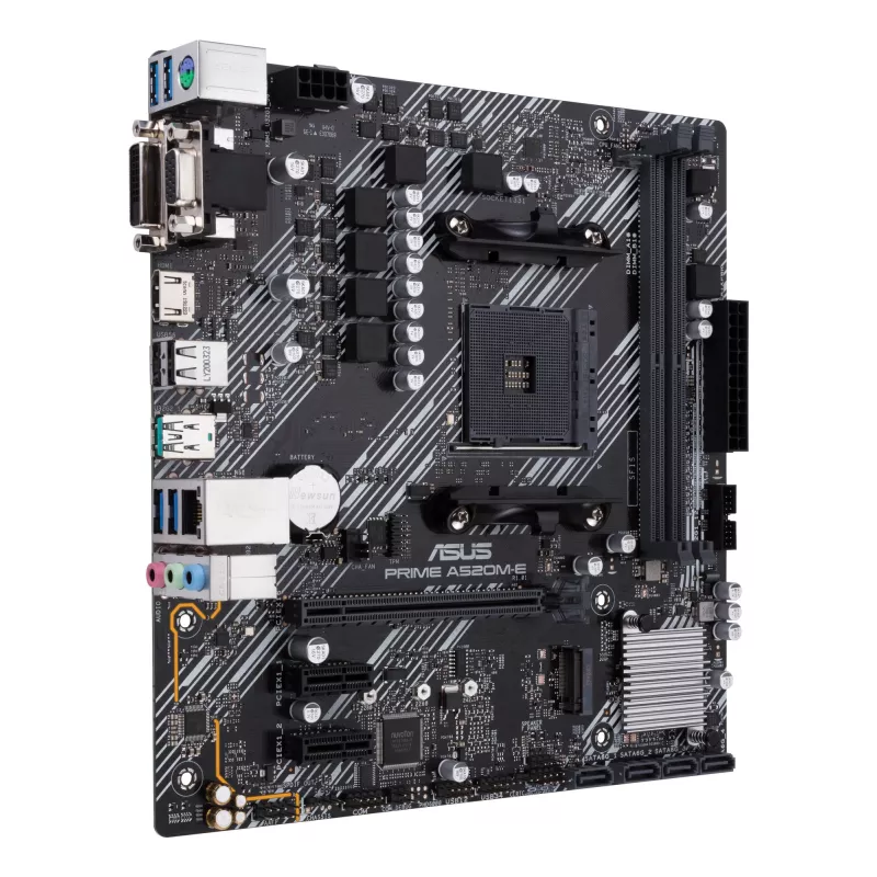 Pagrindinė plokštė ASUS PRIME A520M-E/CSM, AMD A520, Socket AM4, micro ATX