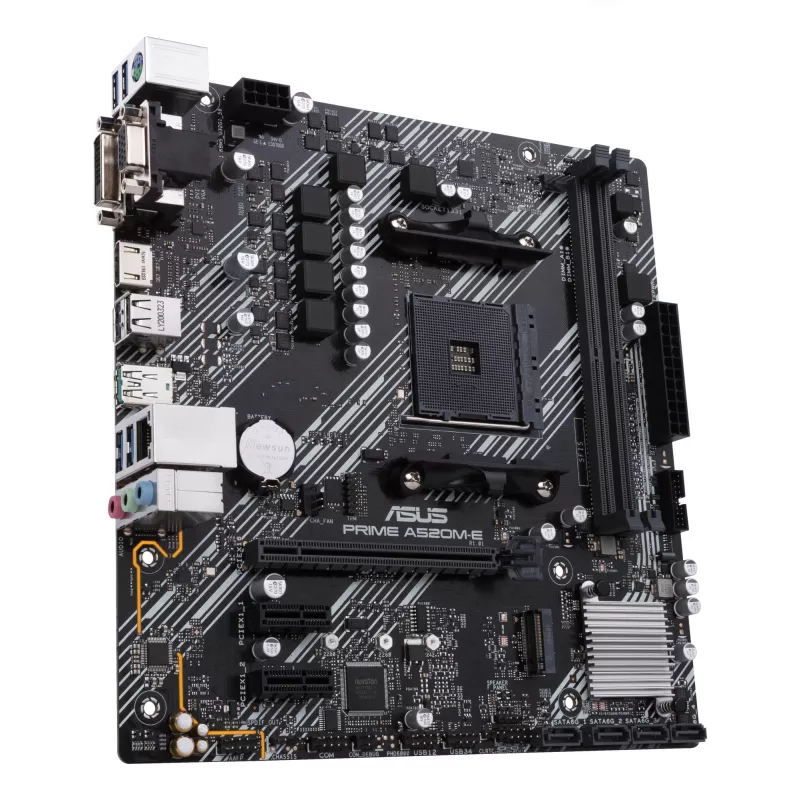 Pagrindinė plokštė ASUS PRIME A520M-E/CSM, AMD A520, Socket AM4, micro ATX