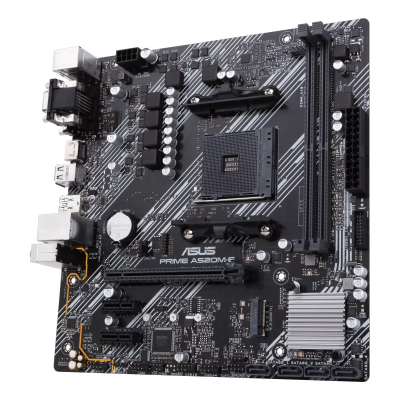 Pagrindinė plokštė ASUS PRIME A520M-E/CSM, AMD A520, Socket AM4, micro ATX