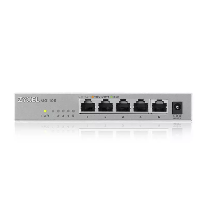 Zyxel MG-105 Nevaldomas 2.5G Ethernet (100/1000/2500) Plieninis