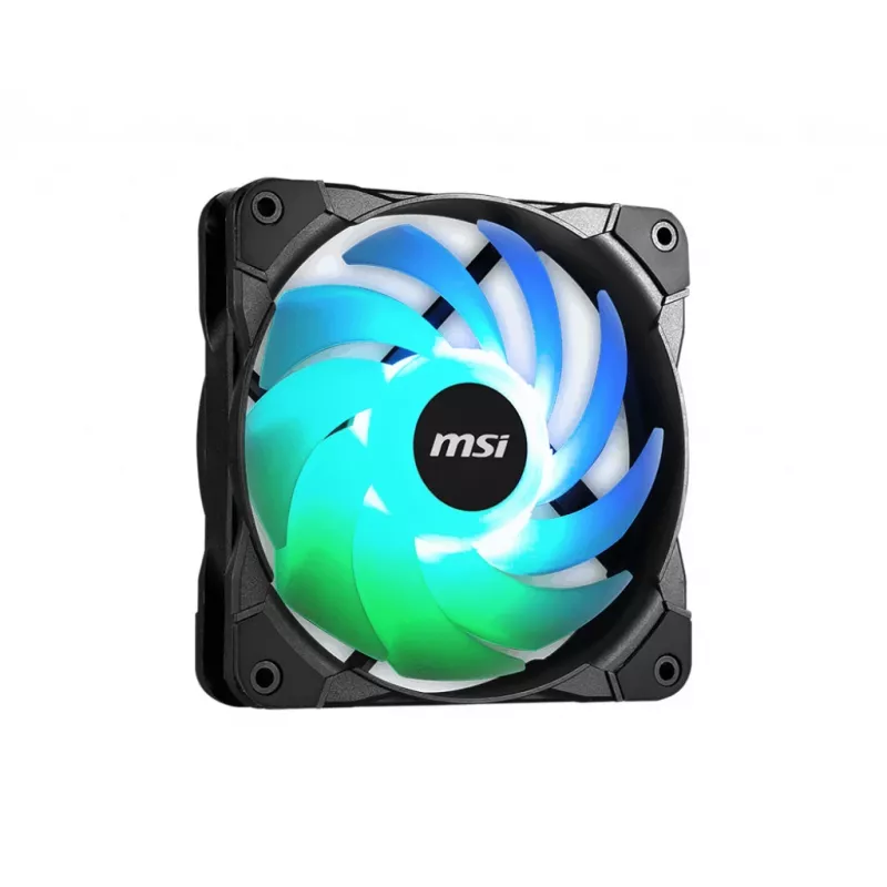 MSI MAX F12A-3 120 mm ARGB ventiliatorių rinkinys – korpuso priedas „3x 120 mm ARGB PWM ventiliatoriai, 600–1500 aps./min., „Mystic Lighting“ sinchronizacija“