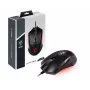 MSI CLUTCH GM08 optinė žaidimų pelė '4200 DPI optinis jutiklis, 6 programuojami mygtukai, simetriškas dizainas, patvarus jungiklis su daugiau nei 10 milijonų paspaudimų, reguliuojamas svoris, raudonas LED'
