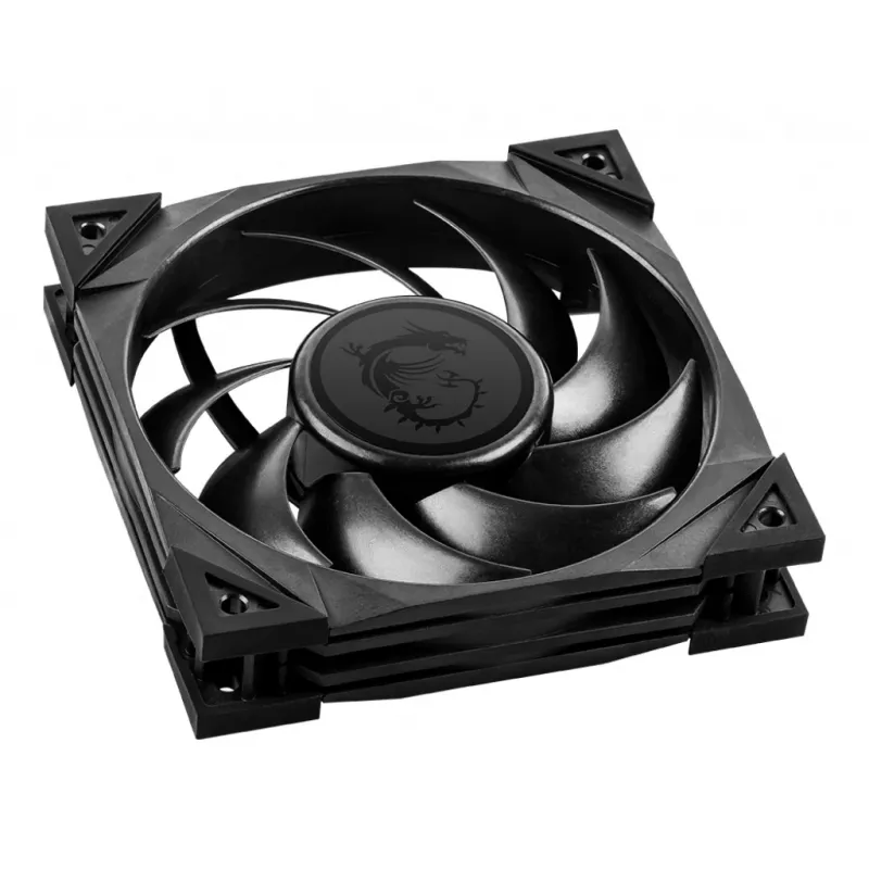 MSI MEG SILENT GALE P12 Premium Silent Fan '120mm, PWM, Balanced Static Pressure airflow, LCP Fan Blade, HDB Bearing, Anti-Vibration pads, 300mm kabelis'