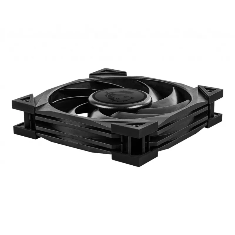 MSI MEG SILENT GALE P12 Premium Silent Fan '120mm, PWM, Balanced Static Pressure airflow, LCP Fan Blade, HDB Bearing, Anti-Vibration pads, 300mm kabelis'