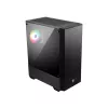 MSI MAG FORGE 111R vidutinio dydžio bokštinis žaidimų kompiuterio korpusas „Juodas, 1x 120 mm ARGB PWM ventiliatorius, 1-6 ARGB šakotuvas, Mystic Light sinchronizacija, grūdinto stiklo skydelis, ATX, mATX, mini-ITX“