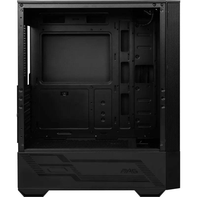 MSI MAG FORGE 111R vidutinio dydžio bokštinis žaidimų kompiuterio korpusas „Juodas, 1x 120 mm ARGB PWM ventiliatorius, 1-6 ARGB šakotuvas, Mystic Light sinchronizacija, grūdinto stiklo skydelis, ATX, mATX, mini-ITX“