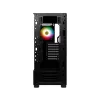 MSI MAG FORGE 111R vidutinio dydžio bokštinis žaidimų kompiuterio korpusas „Juodas, 1x 120 mm ARGB PWM ventiliatorius, 1-6 ARGB šakotuvas, Mystic Light sinchronizacija, grūdinto stiklo skydelis, ATX, mATX, mini-ITX“