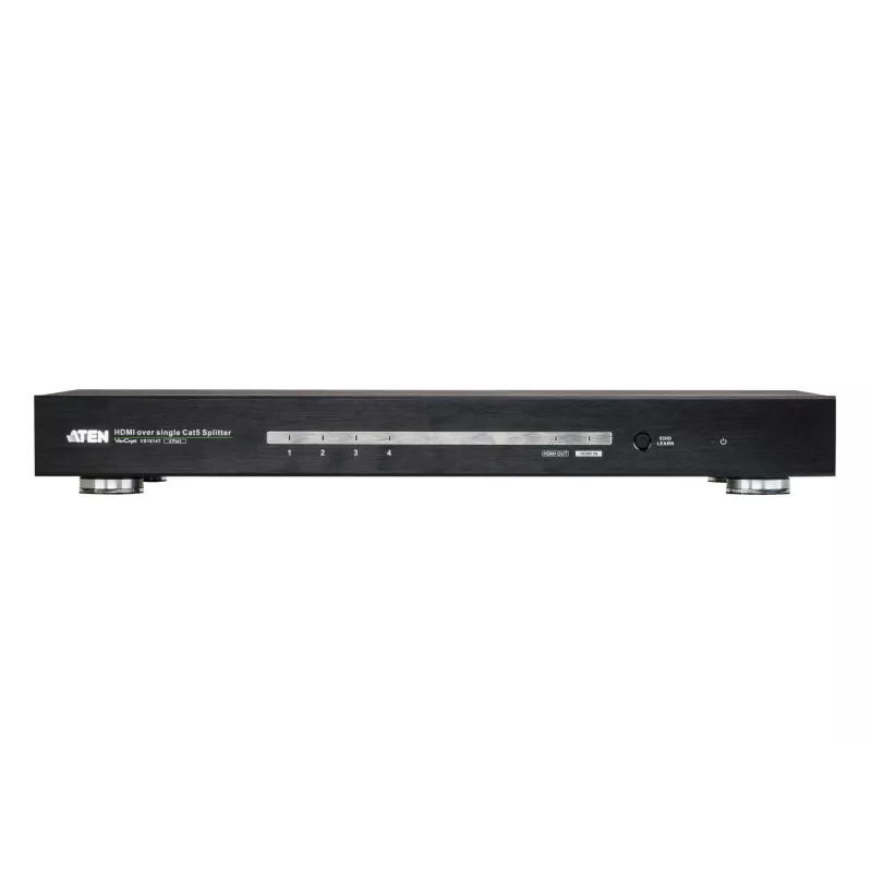 ATEN 4 prievadų HDMI CAT5e/6 skirstytuvas per vieną Cat kabelį / 4K / RS232 / HDBaseT