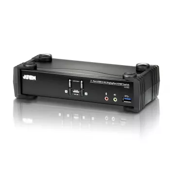 ATEN 2 prievadų USB 3.1 Gen 1 4K DisplayPort 1.2 KVMP™ komutatorius su garsu (KVM kabeliai komplekte)